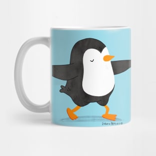 Penguin doing a yoga pose Mug